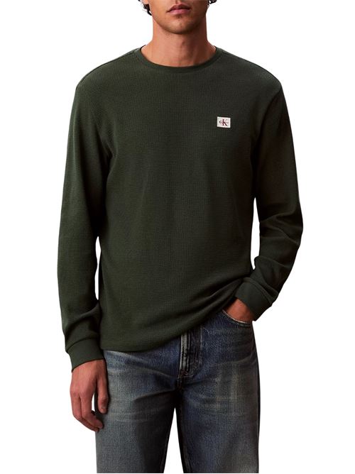 Maglia verde in cotone Calvin Klein Jeans | LV040EM217LLG